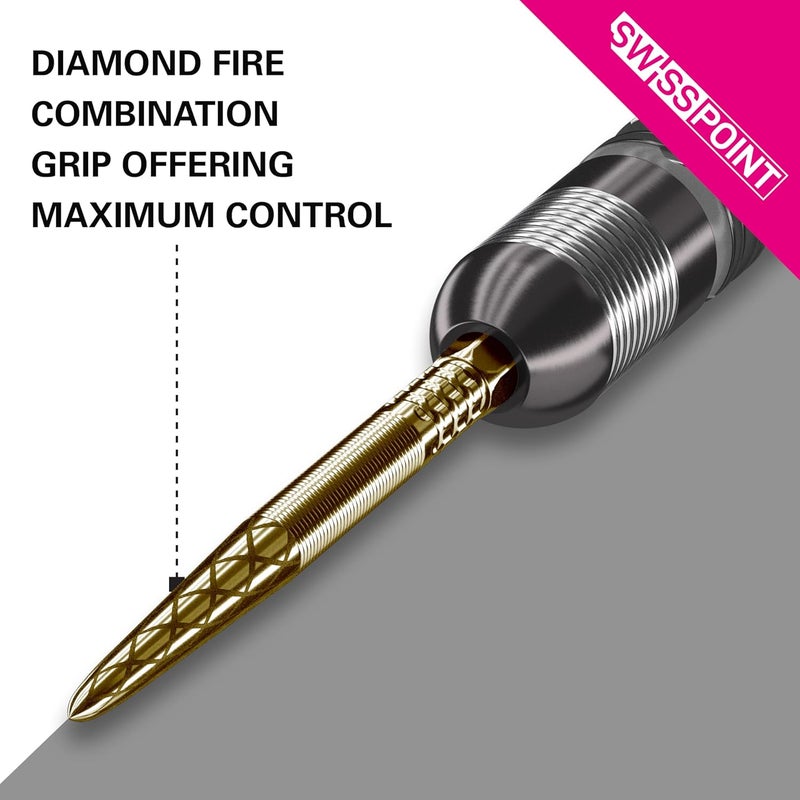 Target Darts نقاط دارت سويس بوينت DX (عبوة 3 قطع من النصائح) – 26 مم/30 مم/35 مم/40 مم – ذهبية/فضية/سوداء SP – تغيير نقطة دارت سويس، ملحقات دارت احترافية، إزالة نصيحة الدارت - Image 3